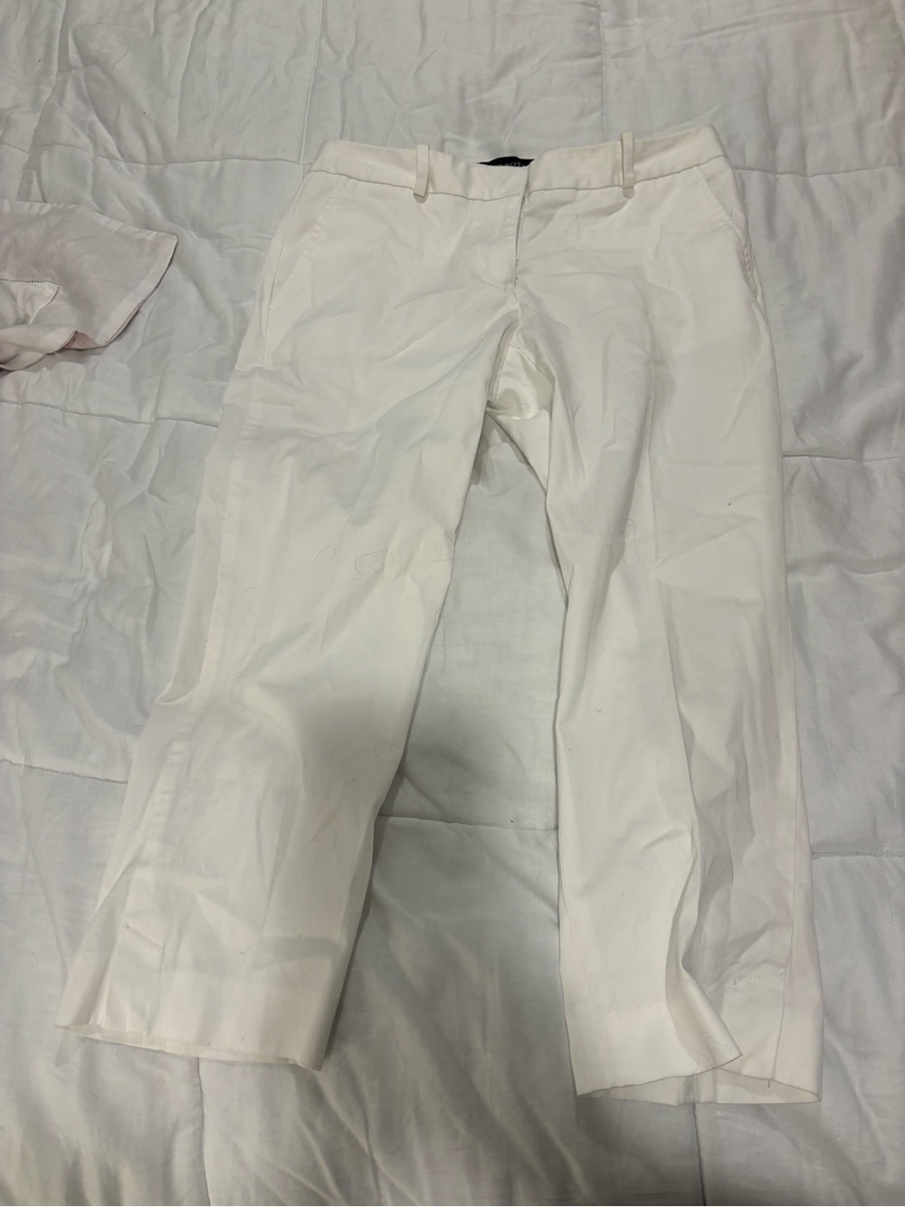 Talbots White Cropped Dress Pants